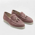 Dusty Pink Suede Loafers – Minimalist Slip-On Shoes