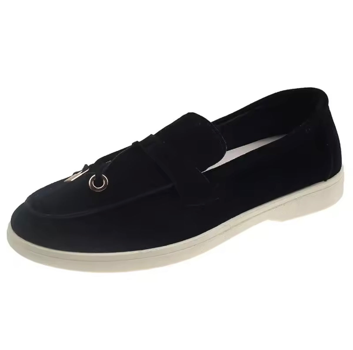 Milano Black Velvet Loafers – Minimalist Slip-On Shoes
