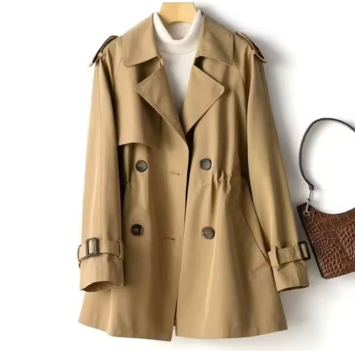 Copenhagen Khaki Trench Jacket – Elegant Tailored Style