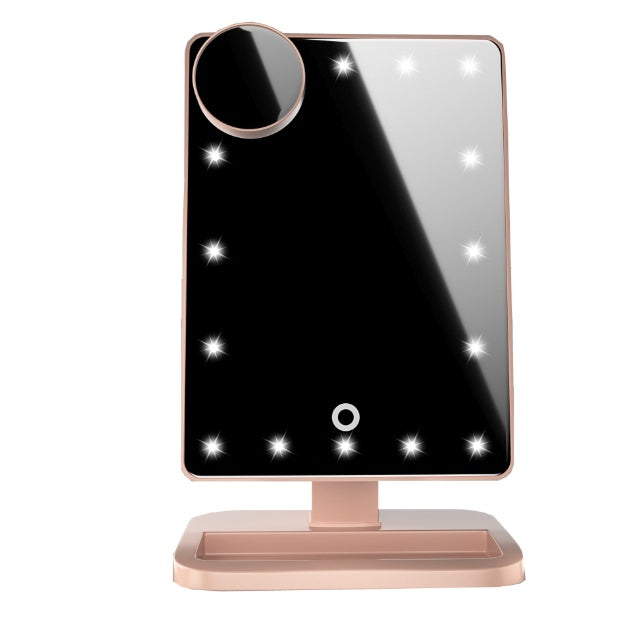 Smart LED Makeup Mirror with Touch Screen, Bluetooth Music & Lighting