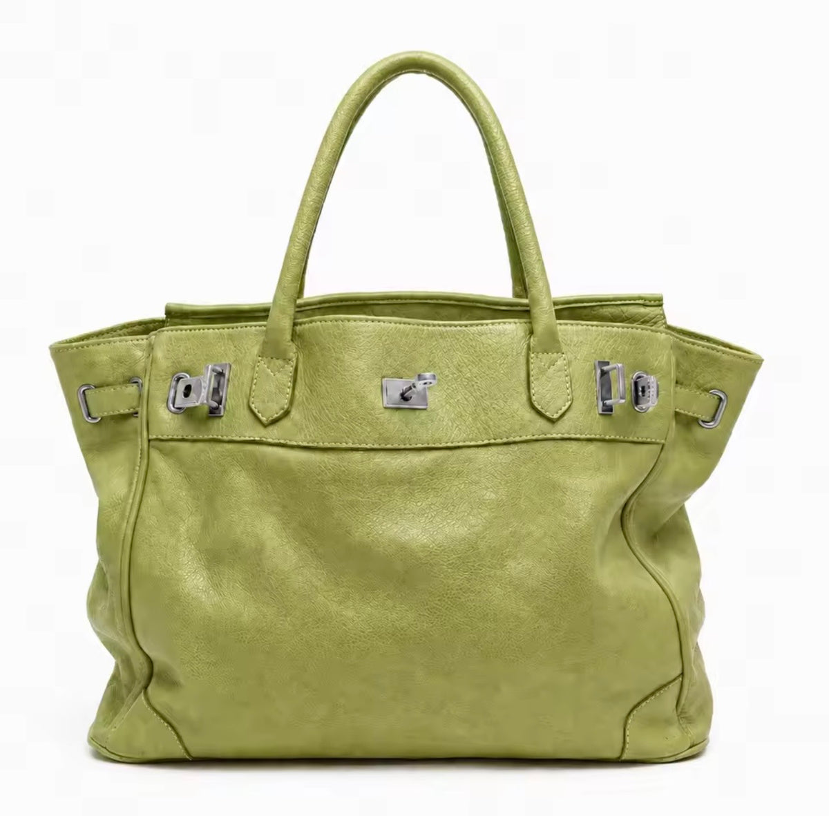 Beverly Green Structured Handbag – Elegant Large Tote Bag