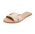 Beige Minimalist Flat Sandals – Slip-On Summer Shoes