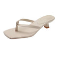Capri Beige Toe-Loop Heeled Sandals – Minimalist Summer Shoes