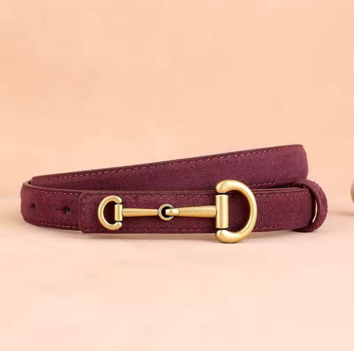 Florence Burgundy Belt – Elegant Minimalist Style