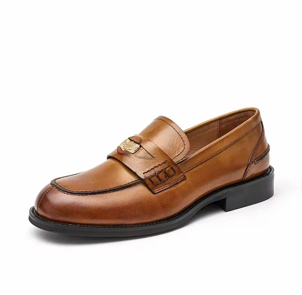 Vienna Camel Leather Shoes – Classic Tailored Style