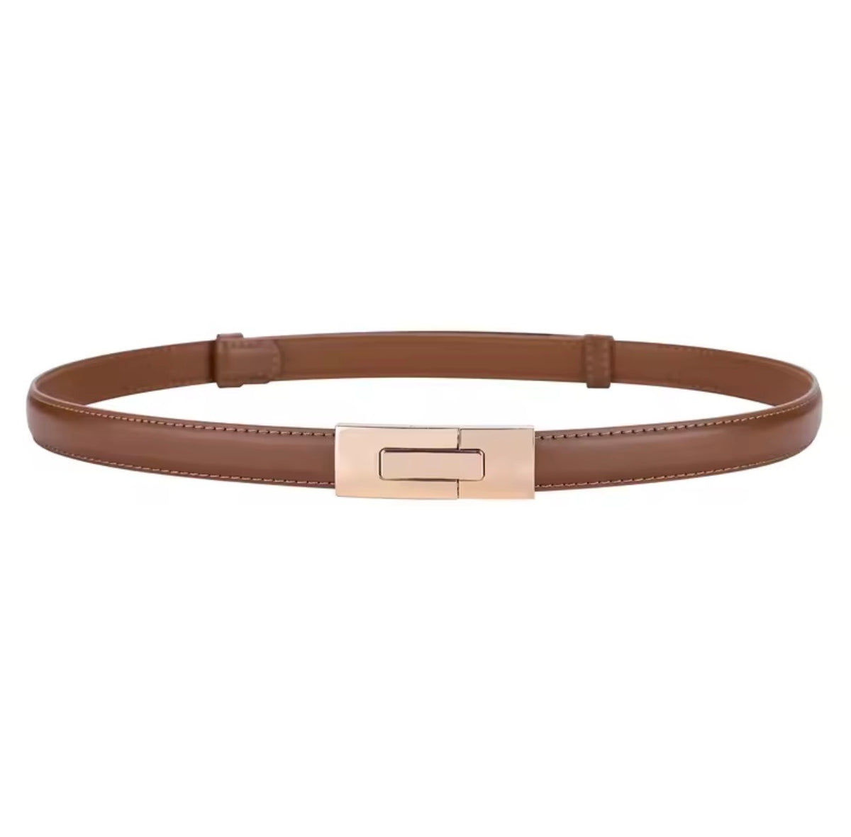 Stockholm Brown Belt – Minimalist Buckle Style