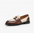 Vienna Coffee Brown Leather & Textured Shoes – Classic Tailored Style