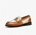 Vienna Camel Leather & Textured Shoes – Classic Tailored Style