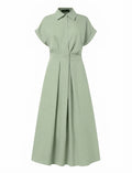 Amalfi Aqua Green Maxi Shirt Dress