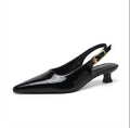 Paris Black Pointed-Toe Heeled Shoes – Elegant Office Style