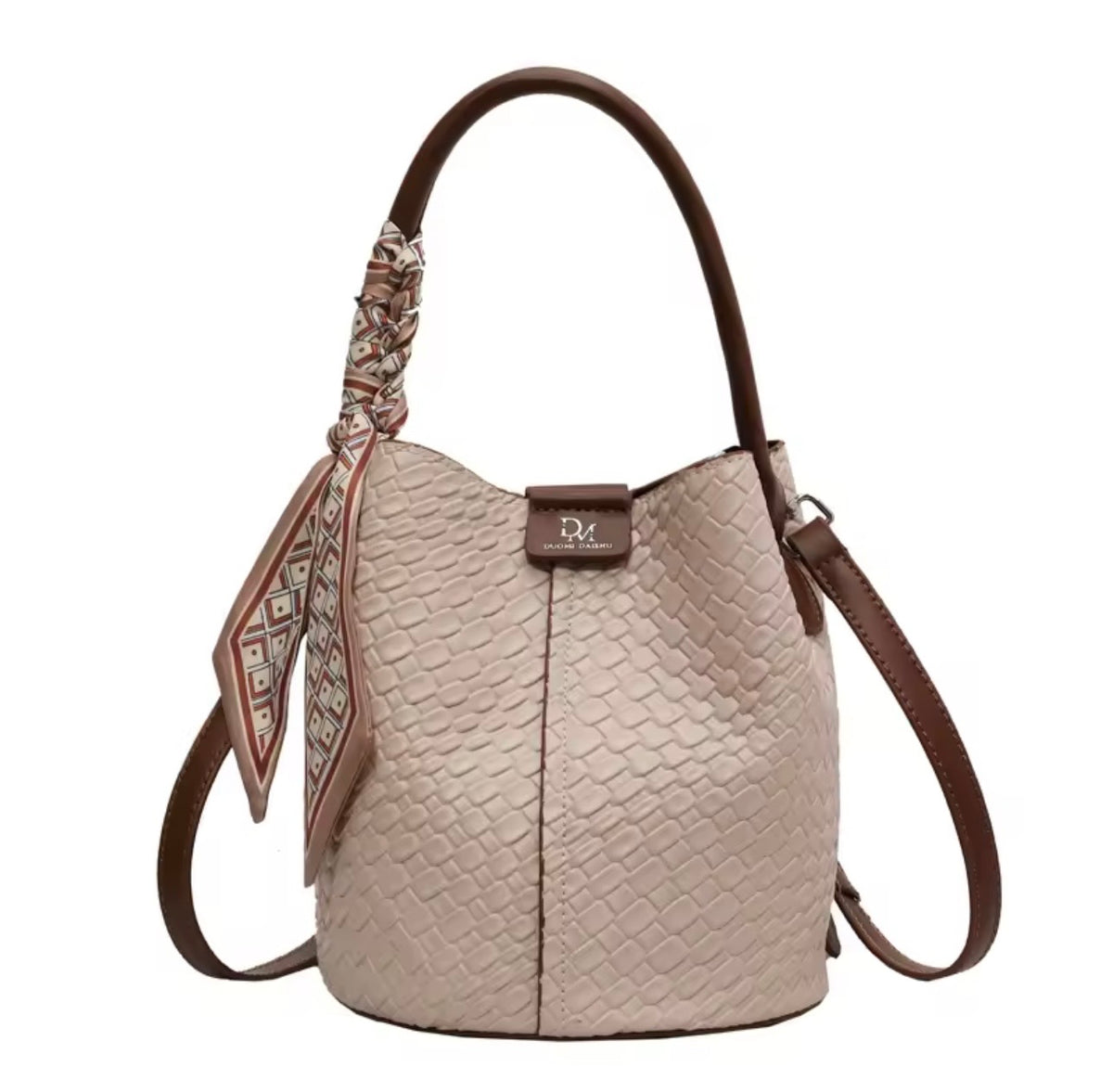 Lisbon Beige Handbag – Elegant Structured Style