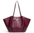 Paris Burgundy Faux Leather Handbag – Minimalist Everyday Bag