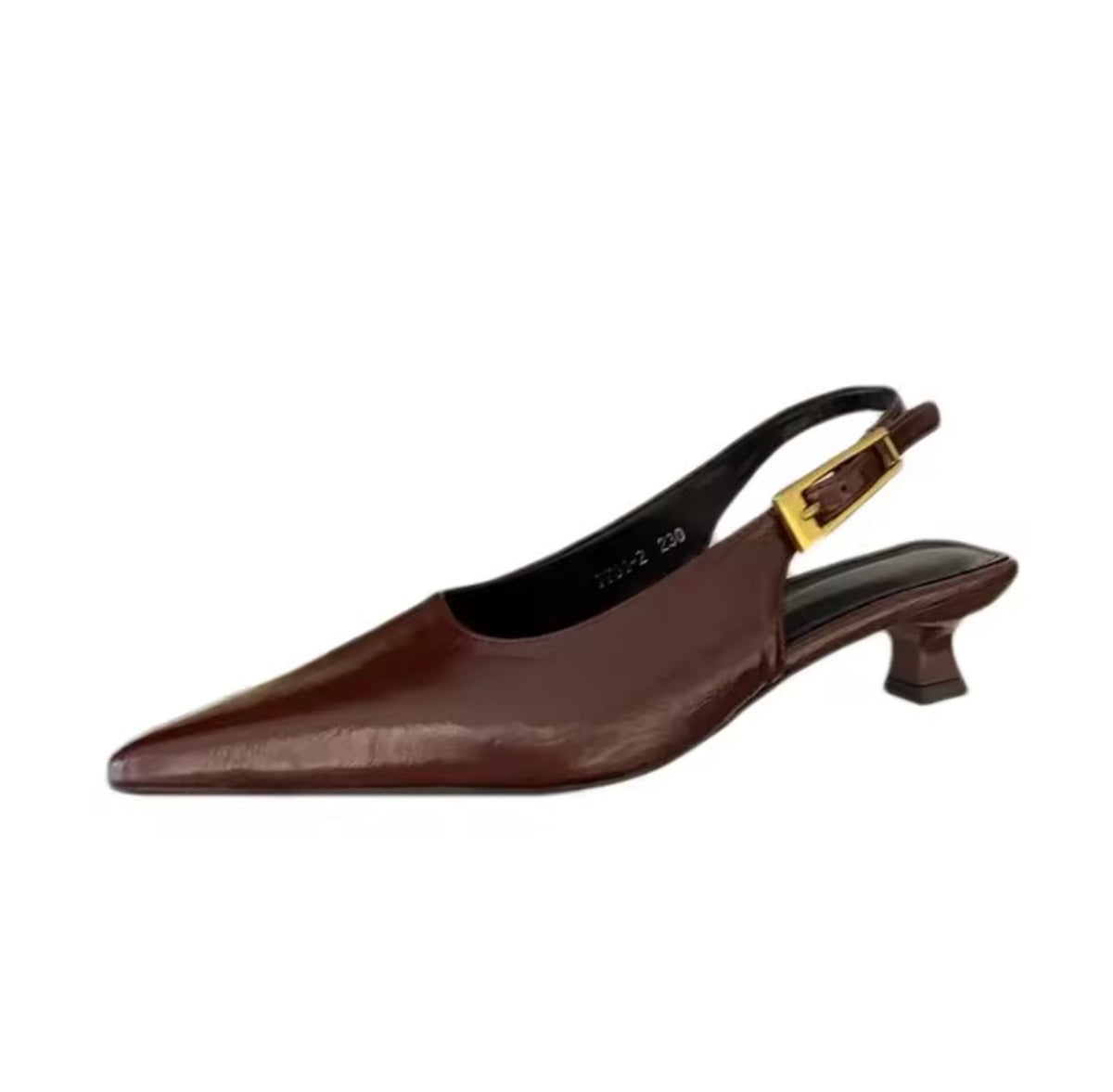 Paris Burgundy Pointed-Toe Heeled Shoes – Elegant Office Style