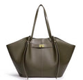 Paris Olive Green Faux Leather Handbag – Minimalist Everyday Bag