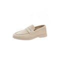 Roma Off-White Suede Loafers – Minimalist Slip-On Shoes