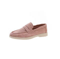 Roma Dusty Pink Suede Loafers – Minimalist Slip-On Shoes