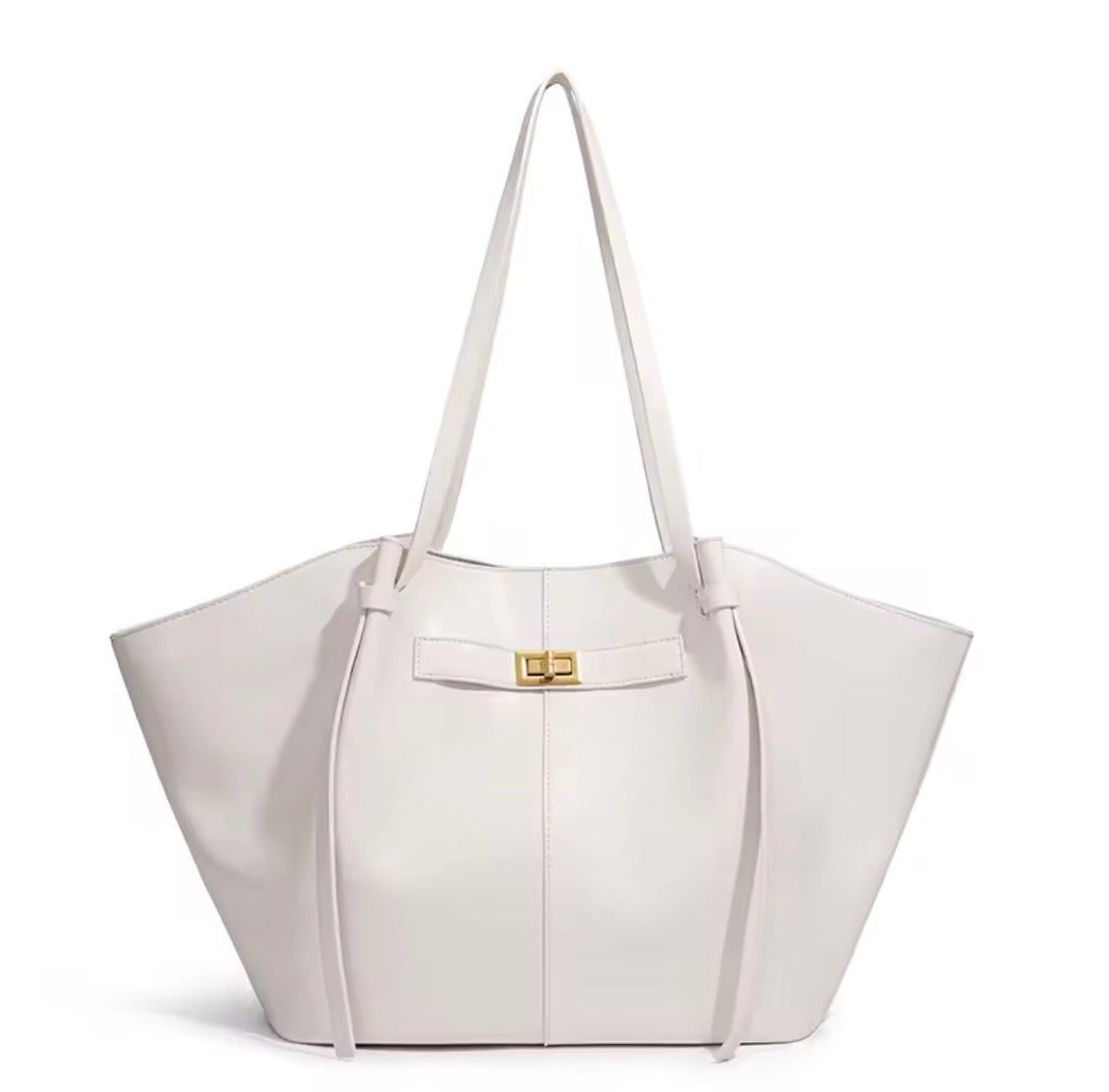 Paris White Faux Leather Handbag – Minimalist Everyday Bag