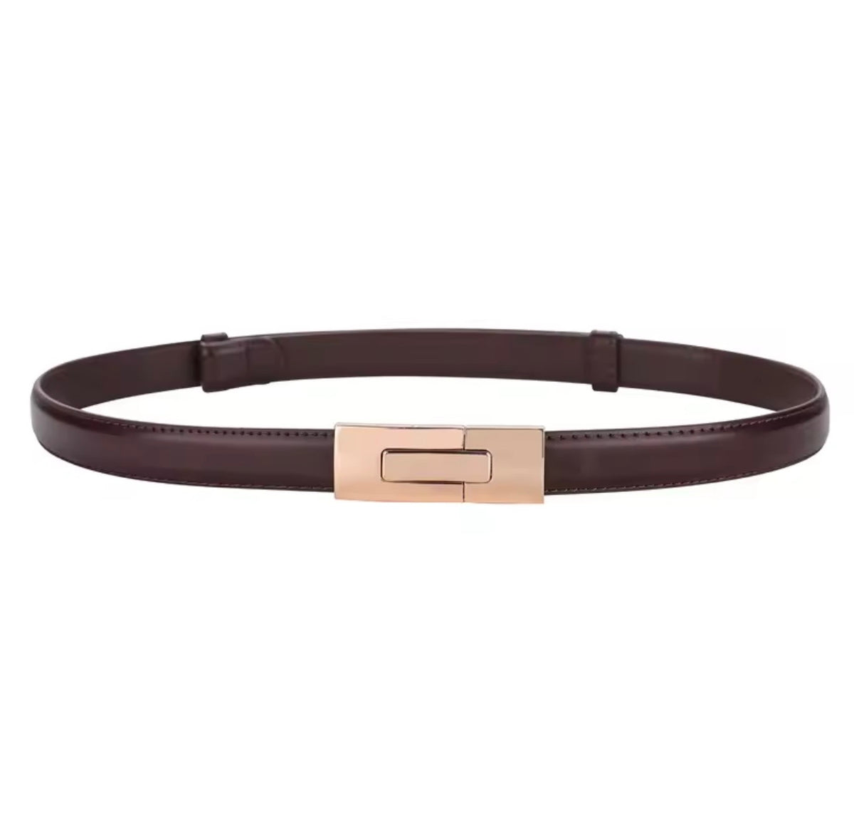 Stockholm Coffee Brown Belt – Minimalist Buckle Style