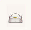 Lyon Crocodile-Effect Handbag – Elegant Structured Style