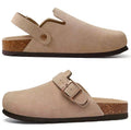 Camel Beige Suede Clogs – Versatile Minimalist Slip-On Shoes