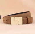 Lisbon Camel Belt – Elegant Minimalist Style