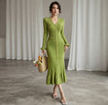 Green – Eleanor Long Sleeve Knit Maxi Dress
