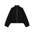 Aspen Black Zip-Up Jacket – Elegant Casual Style