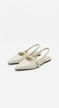 Paris Off-White Pointed-Toe Flat Shoes – Elegant Office Style