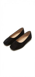 Black Velvet Ballet Flats – Minimalist Slip-On Shoes
