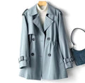 Copenhagen Blue Trench Jacket – Elegant Tailored Style