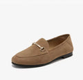 Florence Brown Corduroy Loafers – Classic Metal Detail