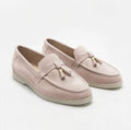 Khaki Suede Loafers – Minimalist Slip-On Shoes