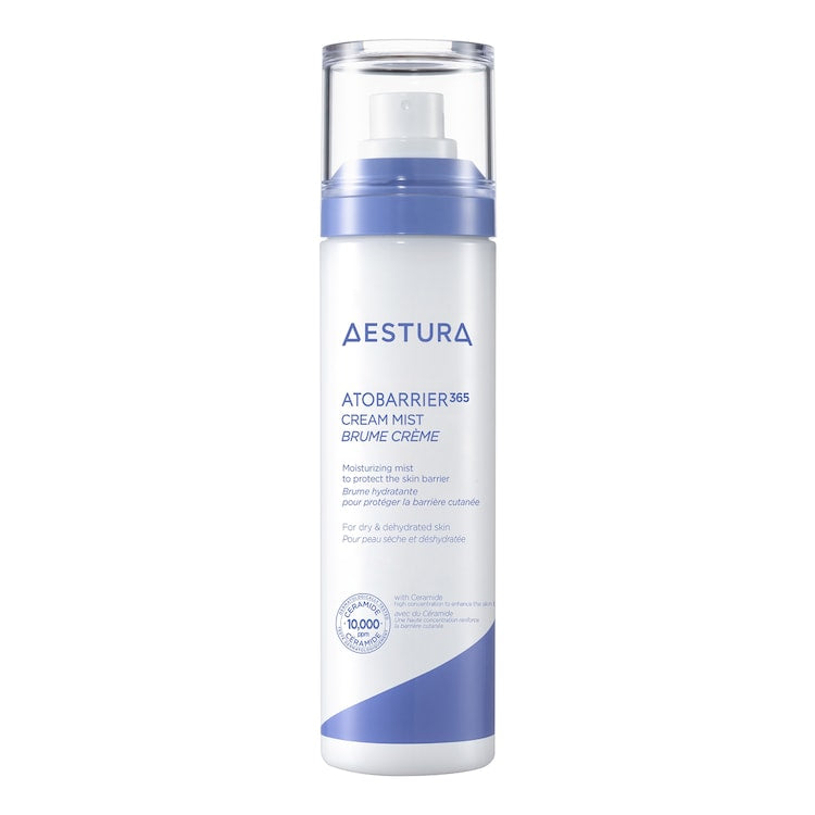 Aestura Atobarrier 365 Cream Mist bottle on a white background