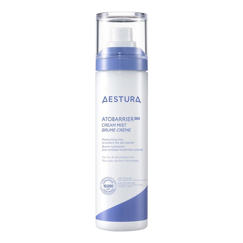 Aestura Atobarrier 365 Cream Mist bottle on a white background