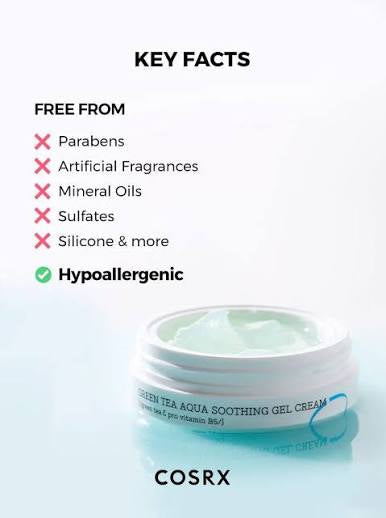 COSRX green tea gel cream lightweight texture