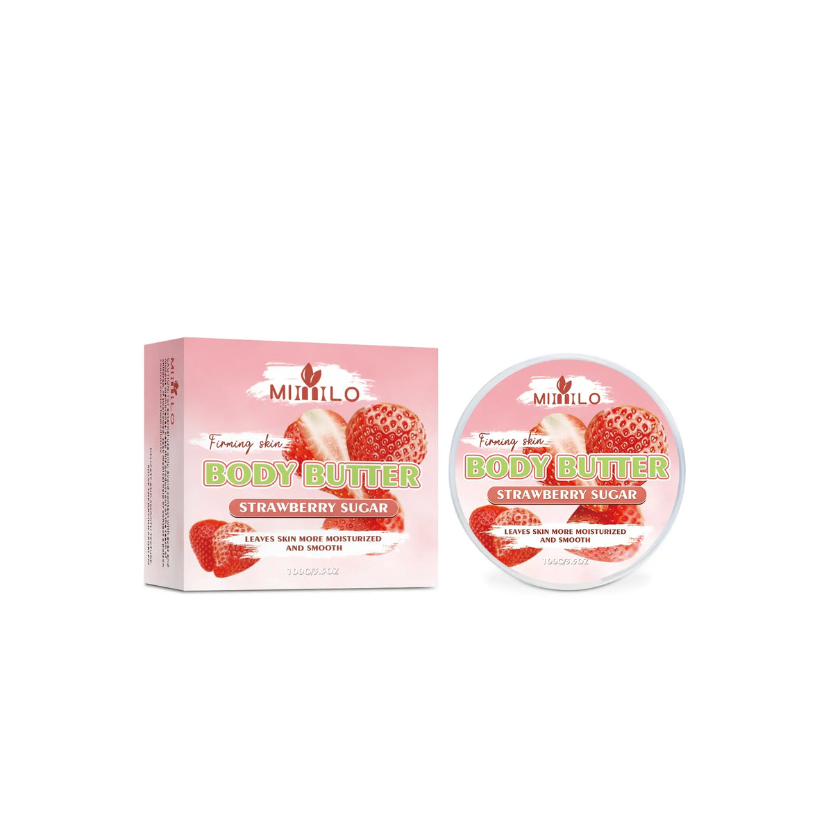 Crème hydratante pour le corps offrant douceur et fini éclatant Au fraise 