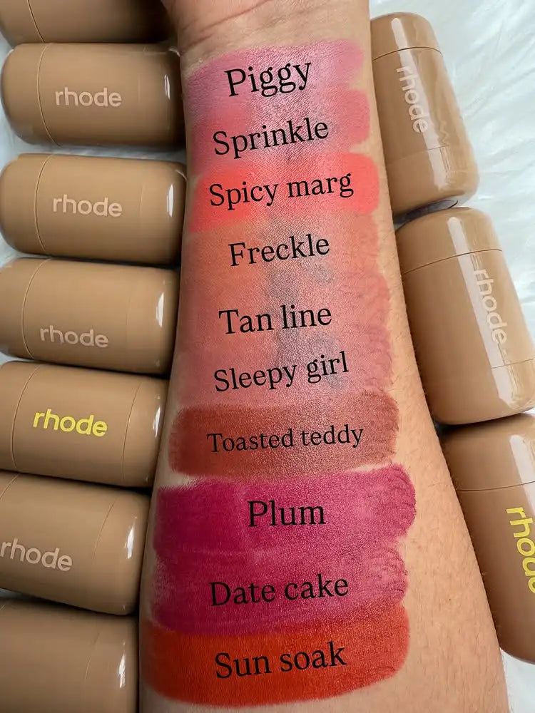 Rhode cream blush references  for cheeks and lips