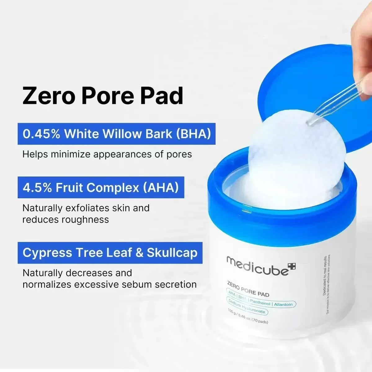 Exfoliating toner pads designed for oily and acne-prone skin
